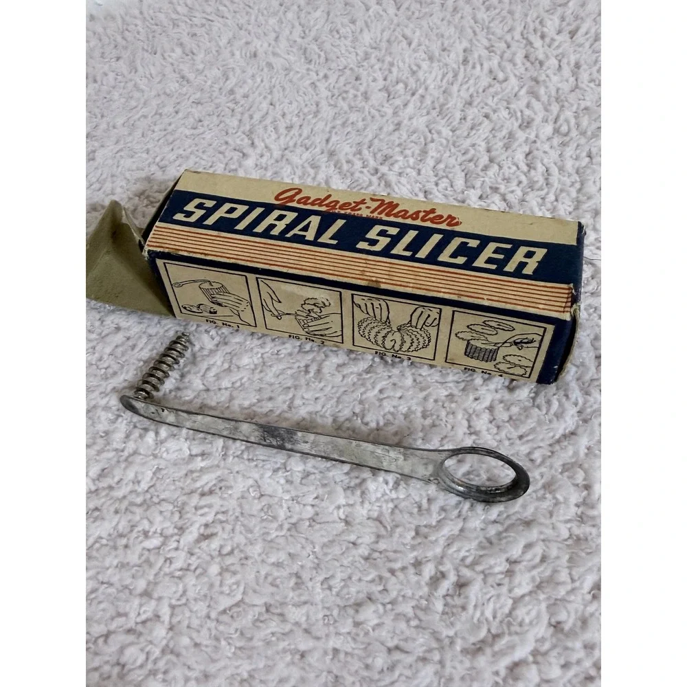 Vintage Popeil Bros Gadget-Master Spiral Slicer No 6 Chicago Kitchen Tool Box